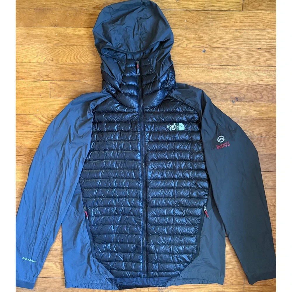 The North Face Summit Series Hybrid Jacket 800 Pro Down Black Grey Mens Large